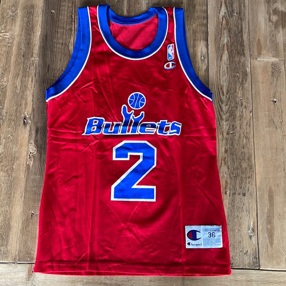 Vintage Washington Bullets Chris Webber Rookie Champion Jersey